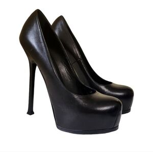 Yves Saint Laurent Sleek Black Platform Pumps